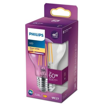 LED-Glühbirne VINTAGE Philips A60 E27/7W/230V 2700K