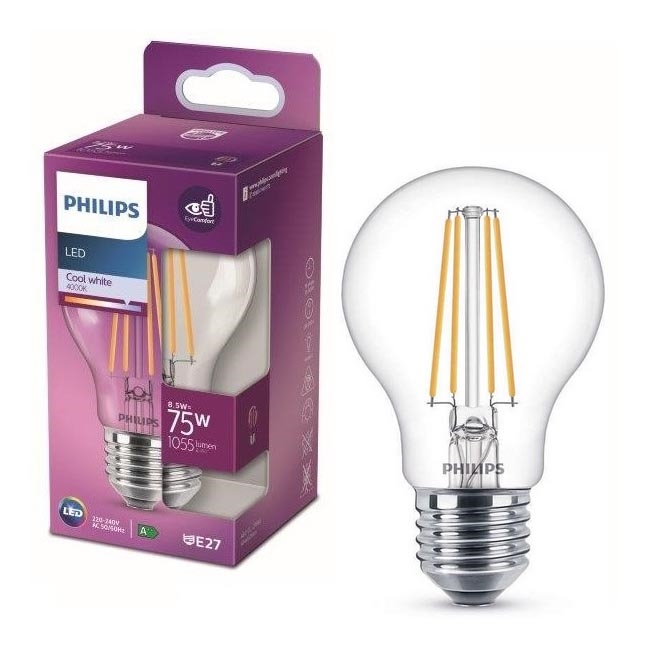 LED-Glühbirne VINTAGE Philips A60 E27/8,5W/230V 4000K