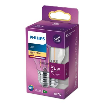 LED Glühbirne VINTAGE Philips P45 E27/2W/230V 2700K