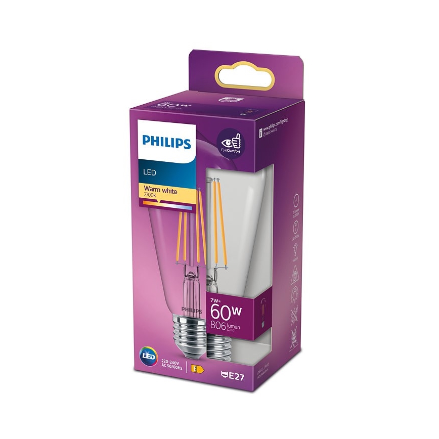 LED-Glühbirne VINTAGE Philips ST64 E27/7W/230V 2700K
