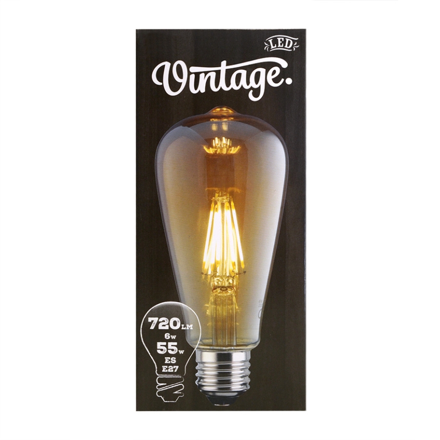 LED Glühbirne VINTAGE ST64 E27/6W/230V