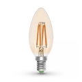 LED-Glühlampe CLASIC AMBER C35 E14/5W/230V 2200K -  BRILAGI