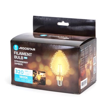 LED-Glühlampe FILAMENT E27/4W/230V 1800K Erdbeere - Aigostar