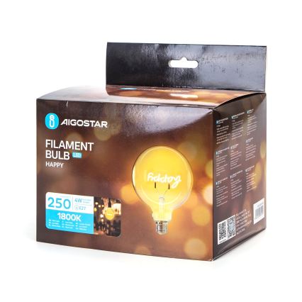 LED-Glühlampe FILAMENT E27/4W/230V 1800K happy - Aigostar