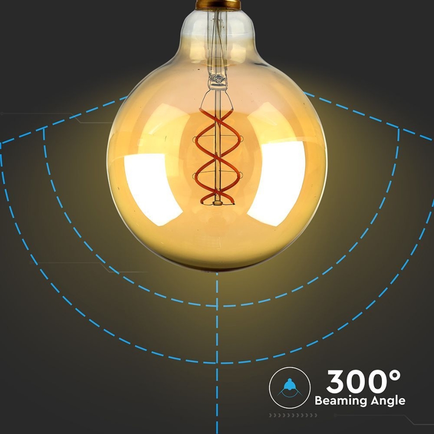 LED-Glühlampe FILAMENT G125 E27/5W/230V 1800K