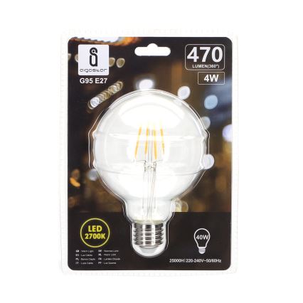 LED-Glühlampe FILAMENT G95 E27/4W/230V 2700K - Aigostar