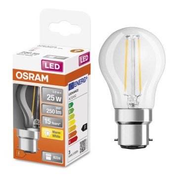 LED-Glühlampe FILAMENT P45 B22d/3W/230V 2700K - Osram