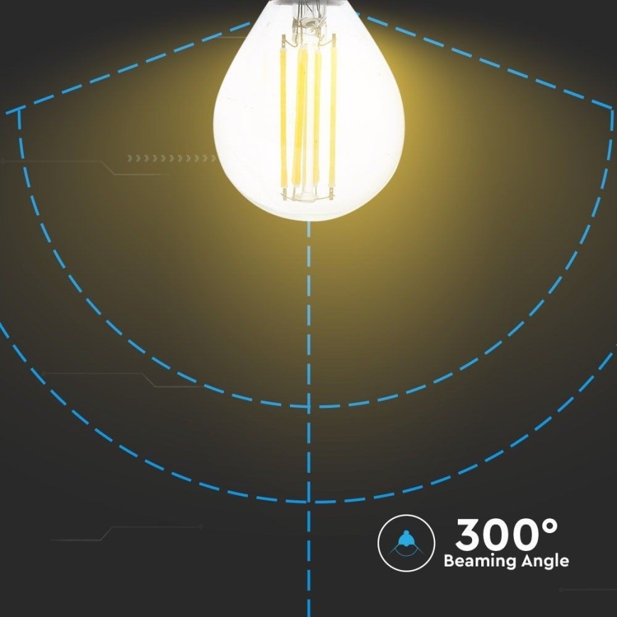 LED-Glühlampe FILAMENT P45 E14/6W/230V 2700K