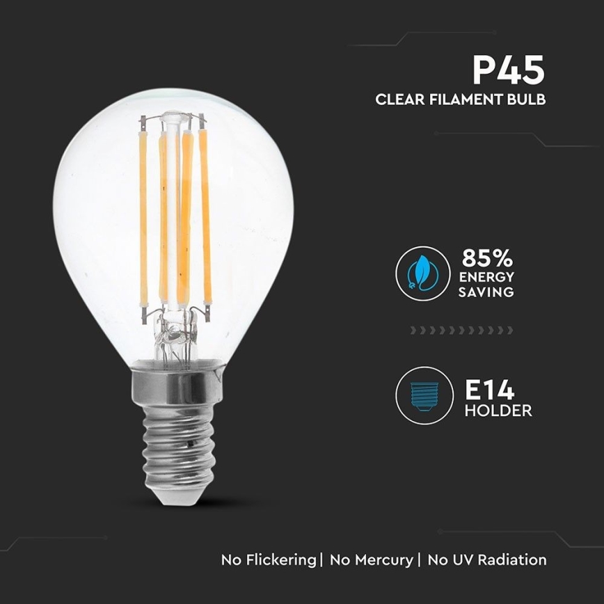 LED-Glühlampe FILAMENT P45 E14/6W/230V 2700K