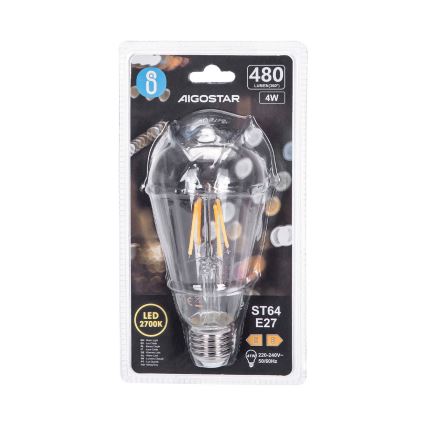 LED-Glühlampe FILAMENT ST64 E27/4W/230V 2700K - Aigostar