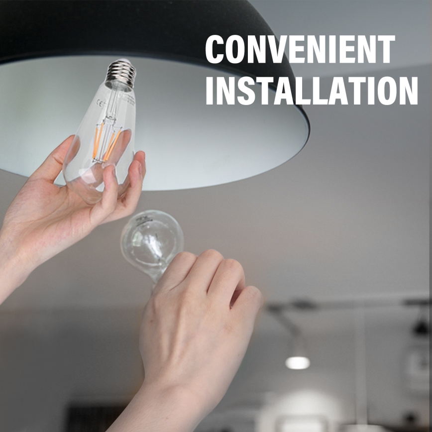 LED-Glühlampe FILAMENT ST64 E27/6W/230V 2700K - Aigostar