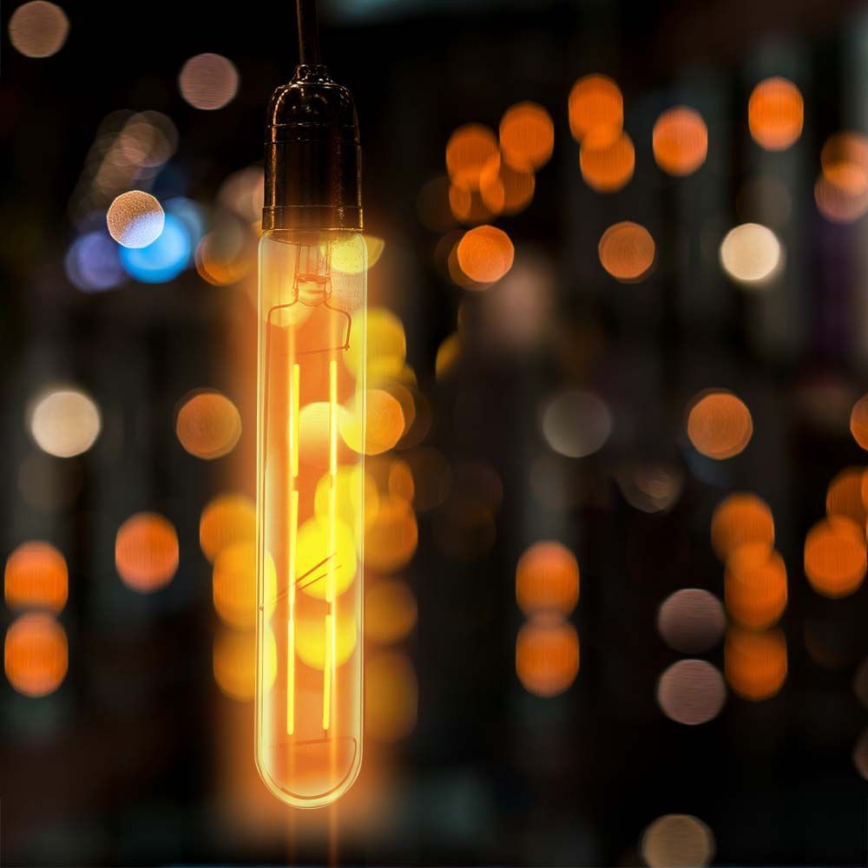 LED-Glühlampe FILAMENT T30 E27/6W/230V 2200K