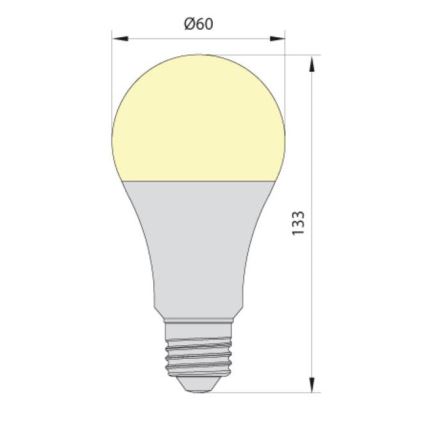 LED-Glühlampe LEDSTAR ECO A65 E27/20W/230V 4000K