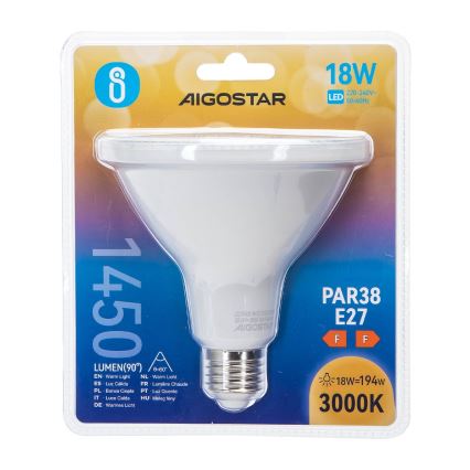 LED-Glühlampe PAR38 E27/18W/230V 3000K - Aigostar