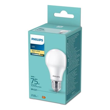 LED-Glühlampe Philips A60 E27/10W/230V 2700K