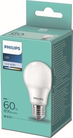 LED-Glühlampe Philips A60 E27/8W/230V 4000K