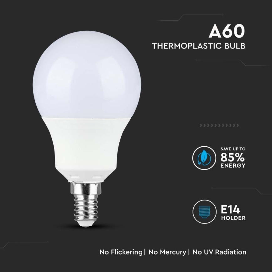 LED-Glühlampe SAMSUNG CHIP A60 E14/8,5W/230V 4000K