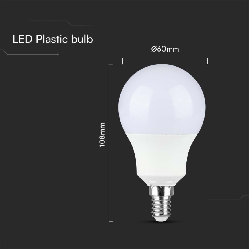 LED-Glühlampe SAMSUNG CHIP A60 E14/8,5W/230V 6500K