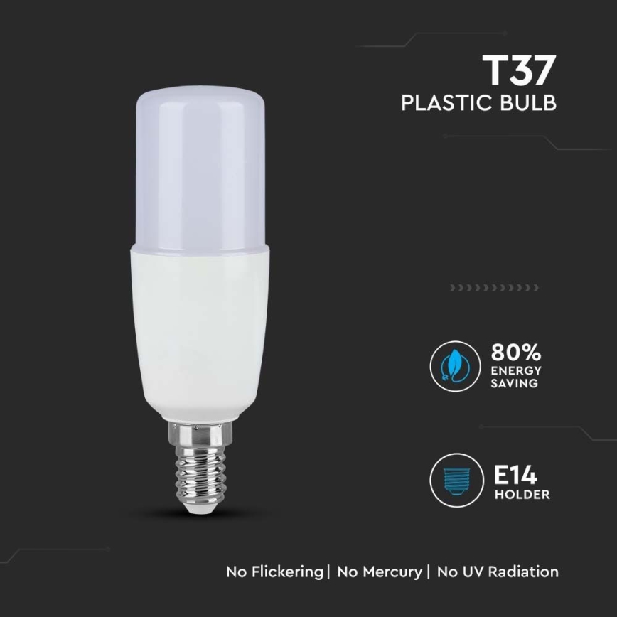 LED-Glühlampe T37 E14/9W/230V 2700K