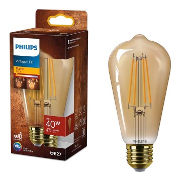 LED-Glühlampe VINTAGE Philips ST64 E27/7W/230V 1800K
