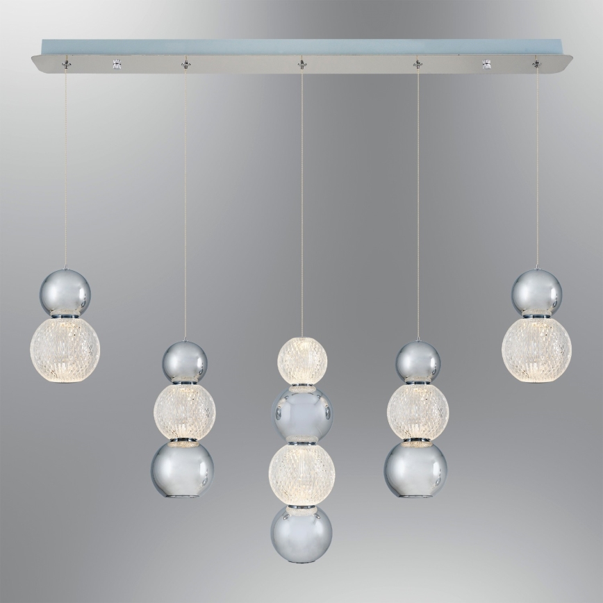 LED Hängelampe CREMONA LED/27W/230V 3000K matt verchromt