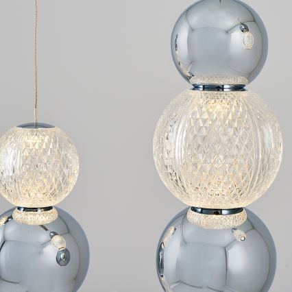 LED Hängelampe CREMONA LED/27W/230V 3000K matt verchromt