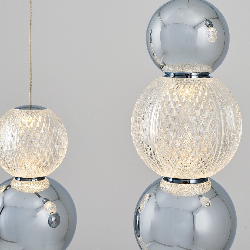LED Hängelampe CREMONA LED/27W/230V 3000K matt verchromt