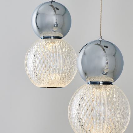 LED Hängelampe CREMONA LED/27W/230V 3000K matt verchromt