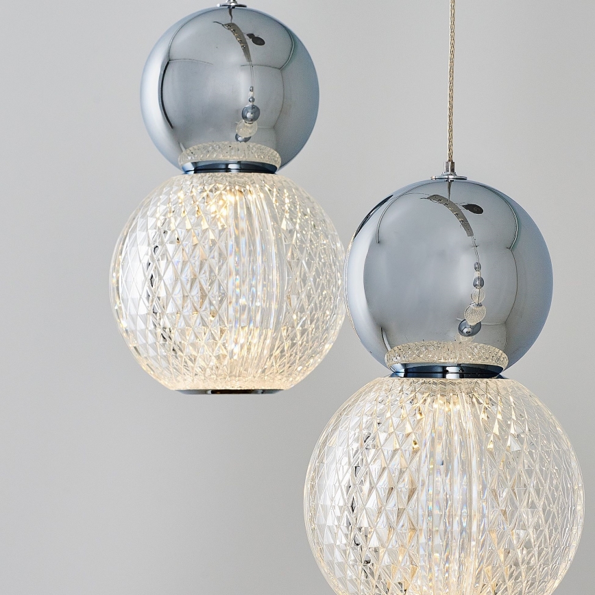 LED Hängelampe CREMONA LED/27W/230V 3000K matt verchromt