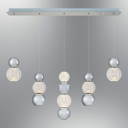 LED Hängelampe CREMONA LED/27W/230V 3000K matt verchromt