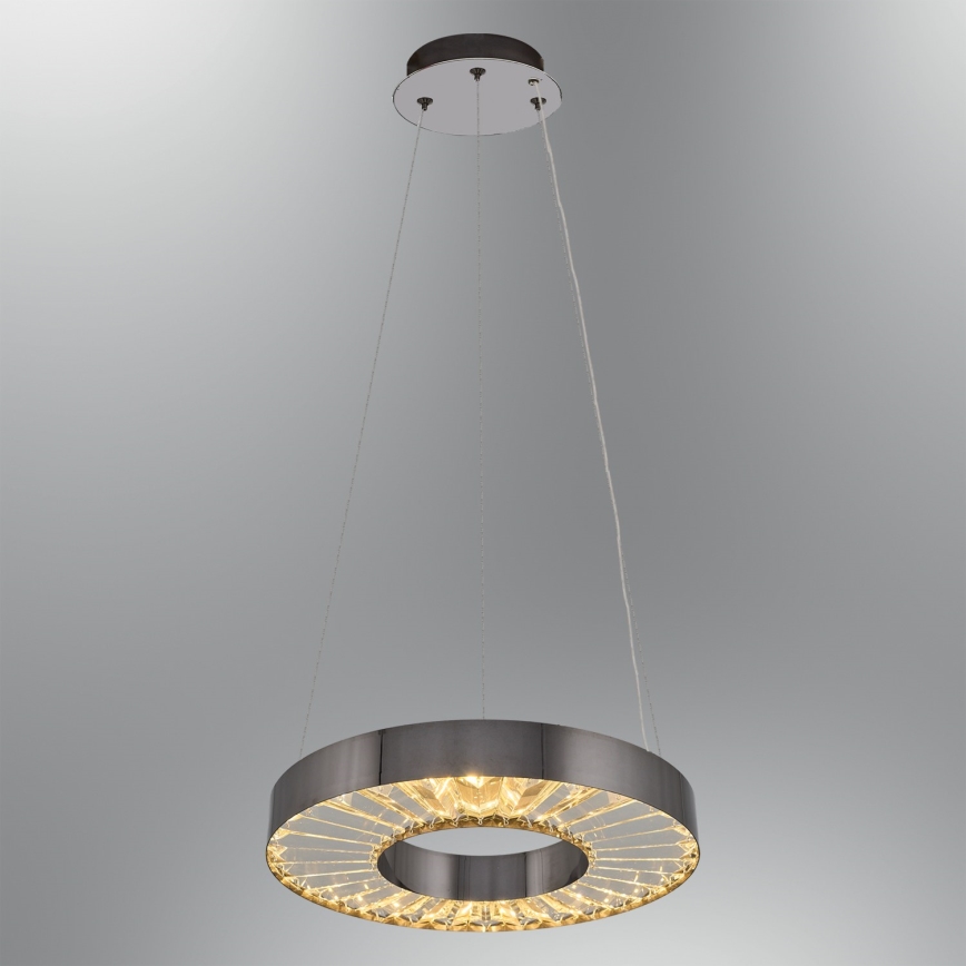 LED Hängelampe JESI LED/35W/230V 3000K Durchmesser 40 cm Silber