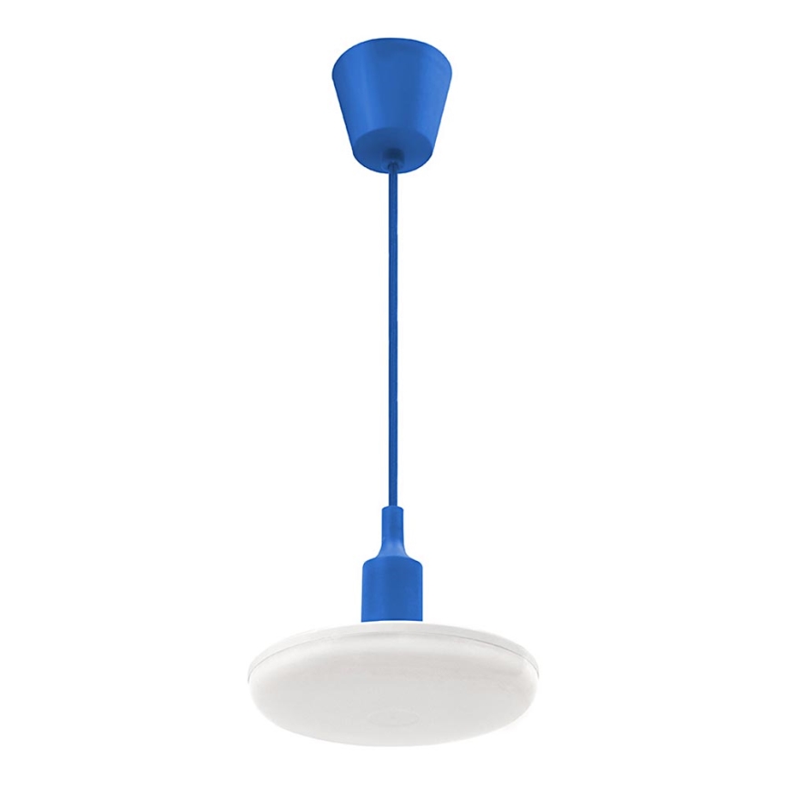 LED Hängeleuchte ALBENE ECO 1xE27/24W/230V blau