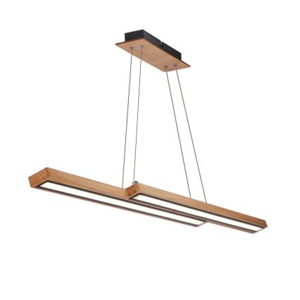 LED-Hängeleuchte an Drahtseil SENTO LED/19W/230V Holz