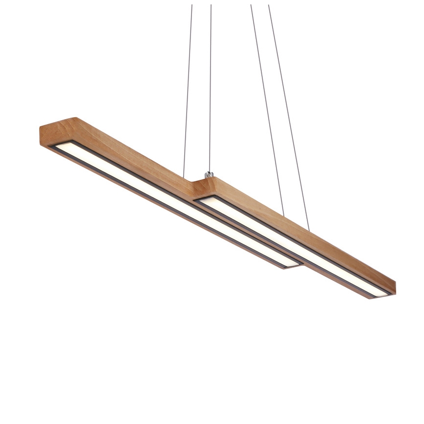 LED-Hängeleuchte an Drahtseil SENTO LED/19W/230V Holz