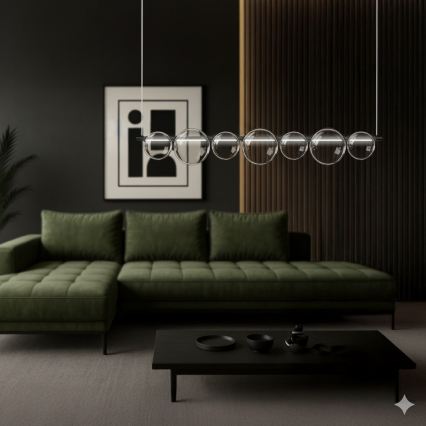 LED-Hängeleuchte an Kabel ATOLA LED/19W/230V schwarz/transparent