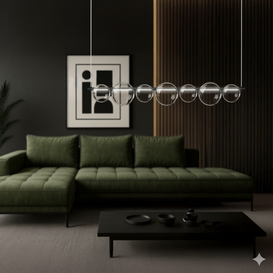 LED-Hängeleuchte an Kabel ATOLA LED/19W/230V schwarz/transparent