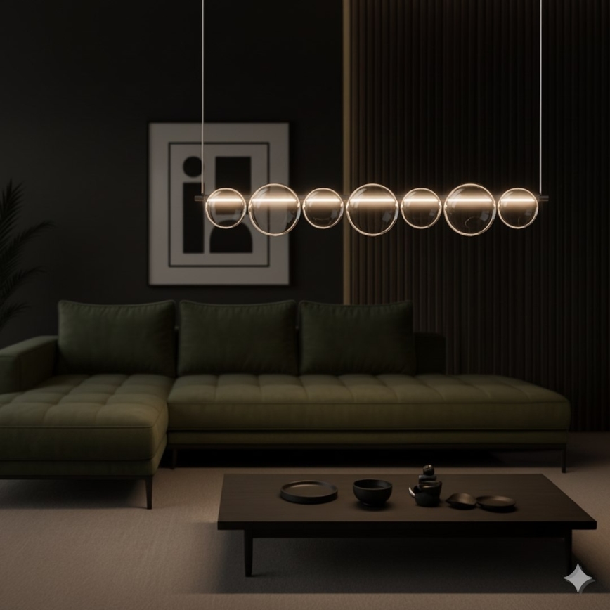 LED-Hängeleuchte an Kabel ATOLA LED/19W/230V schwarz/transparent