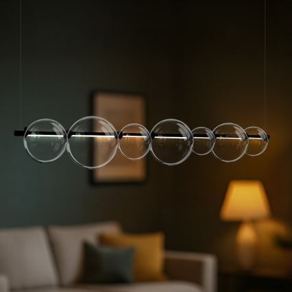 LED-Hängeleuchte an Kabel ATOLA LED/19W/230V schwarz/transparent