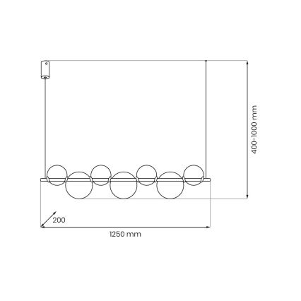 LED-Hängeleuchte an Kabel ATOLA LED/19W/230V schwarz/transparent