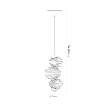 LED-Hängeleuchte an Kabel BOLLA LED/12W/230V Ø 16 cm glänzender Chrom/rauchgrau