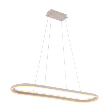 LED-Hängeleuchte an Kabel CASHMERE LED/80W/230V 30x100 cm beige