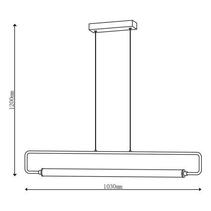 LED-Hängeleuchte an Kabel FELICJA LED/30W/230V 4000K schwarz