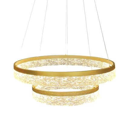 LED-Hängeleuchte an Kabel GALA, 54 W, 230 V, Ø 60 cm, goldfarben
