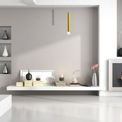 LED-Hängeleuchte an Kabel GOLDIE LED/5W/230V, goldfarben