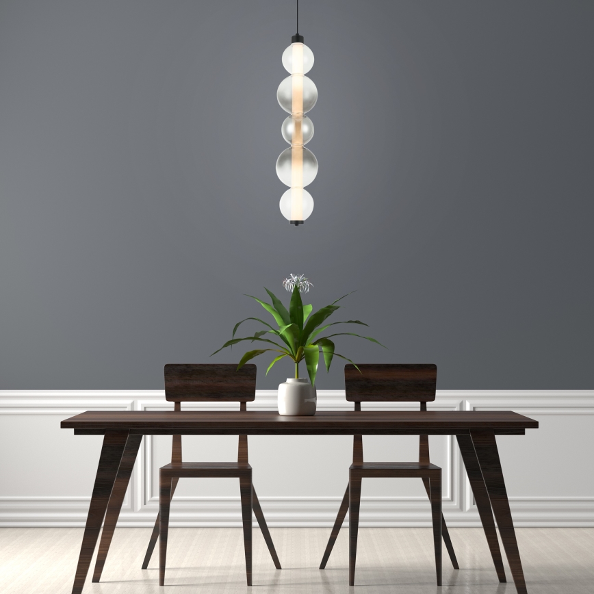 LED-Hängeleuchte an Kabel LUMMI LED/19W/230V schwarz/rauchfarben