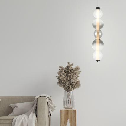 LED-Hängeleuchte an Kabel LUMMI LED/19W/230V schwarz/rauchfarben