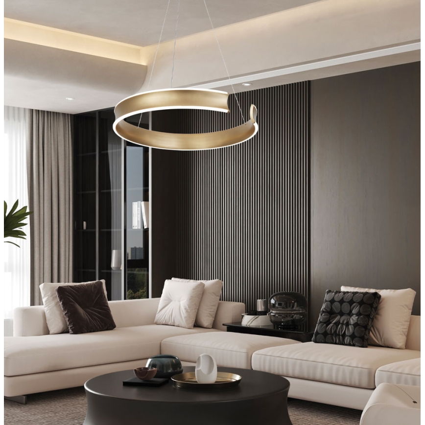 LED-Hängeleuchte an Kabel MARLEN LED/36W/230V goldfarben