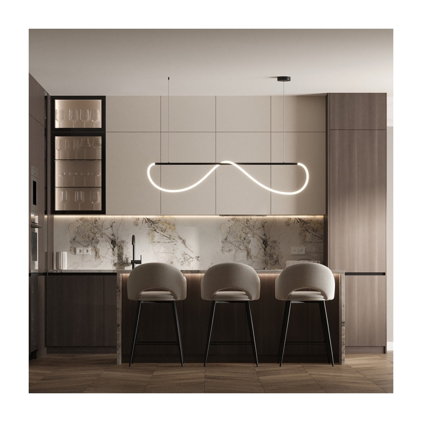 LED-Hängeleuchte an Kabel MELECA LED/36W/230V 3000/4000/6000K 160 cm schwarz