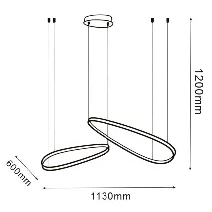 LED-Hängeleuchte an Kabel MICHELLE LED/48W/230V 4000K schwarz