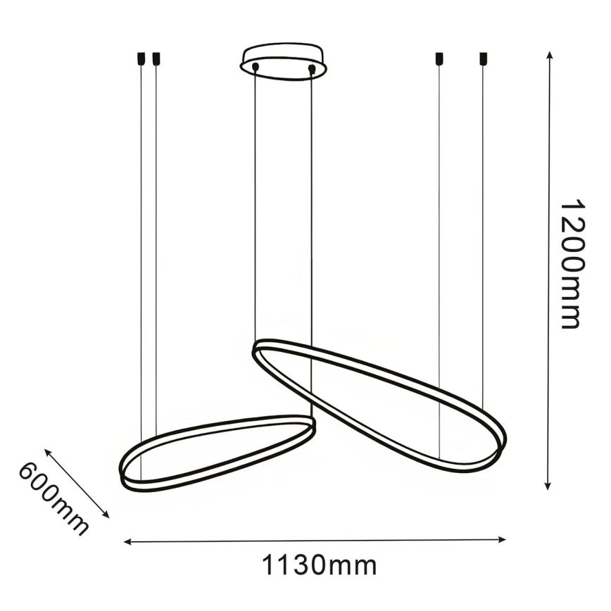 LED-Hängeleuchte an Kabel MICHELLE LED/48W/230V 4000K schwarz